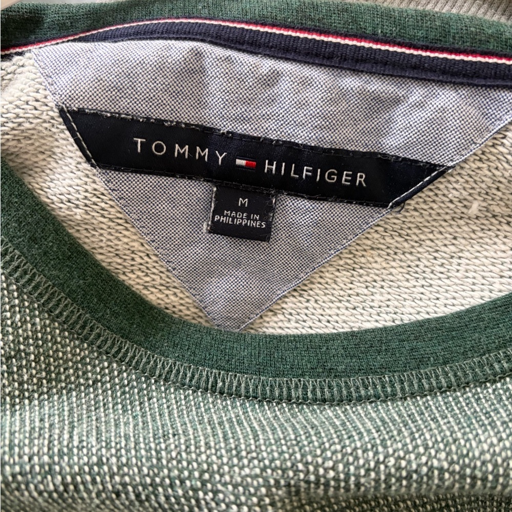 Tommy Hilfiger Dark Green Crew Neck Sweater - Picture 2 of 6